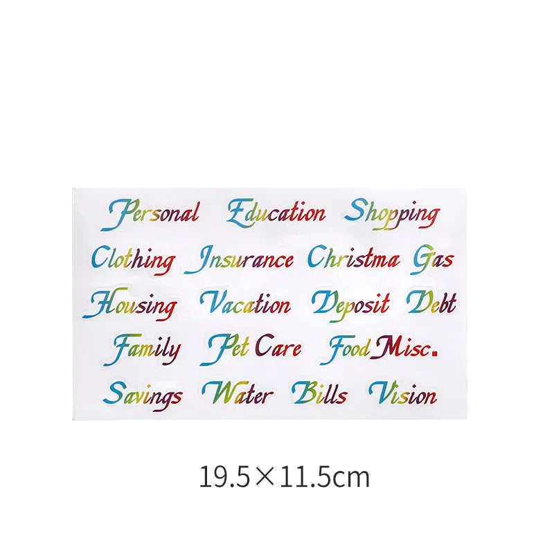 Handwritten labels and adhesive stickers with grid patterns on paper material