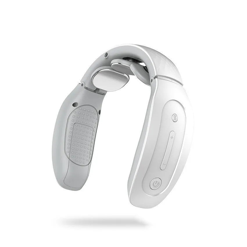 Intelligent cervical and personal massager in red or white with three massage contacts.