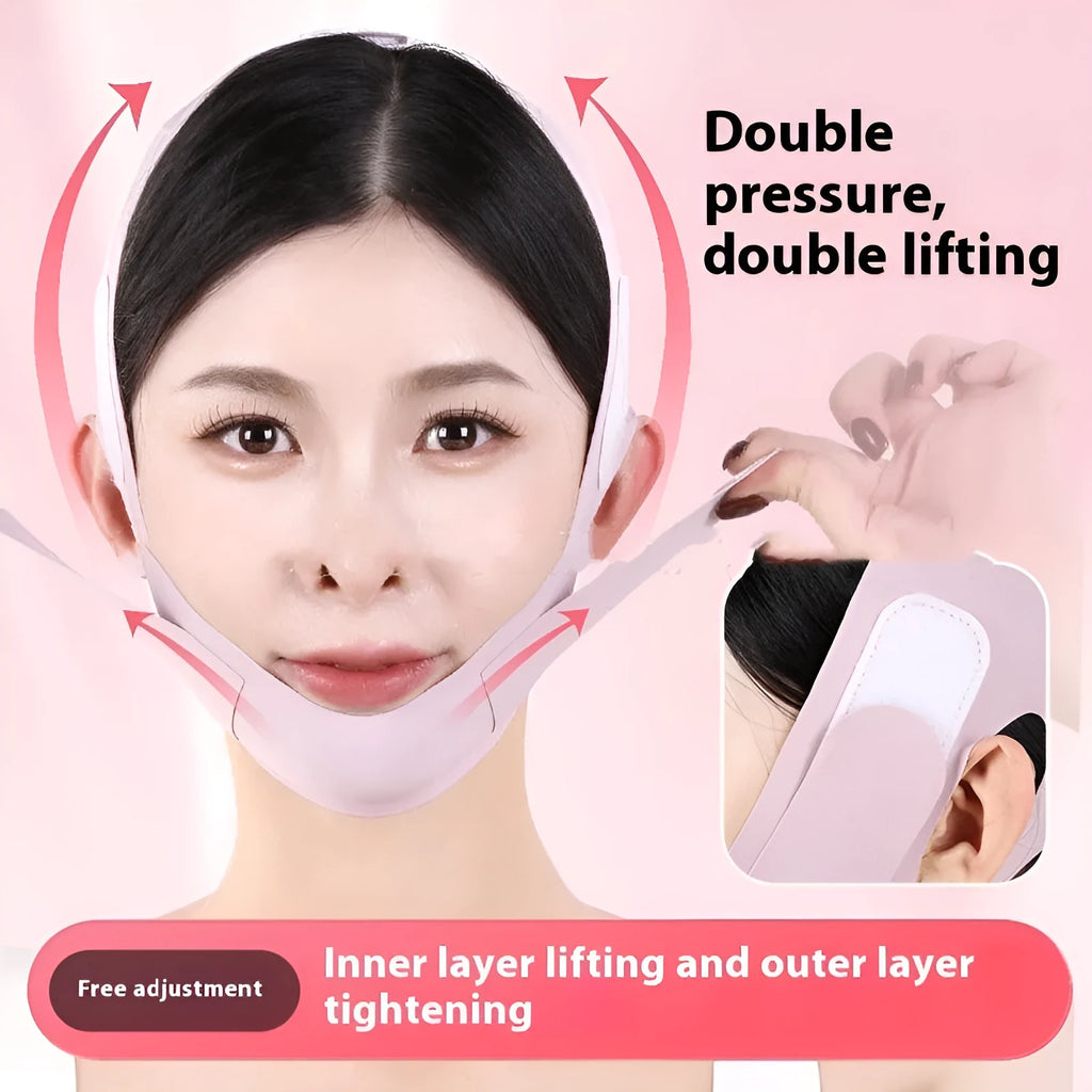 Graphene facial shaping mask for lifting and tightening in green or purple colour