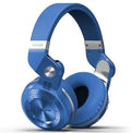 Bluedio T2 Plus wireless Bluetooth headphones in black, white, red, or blue colours with on-ear design