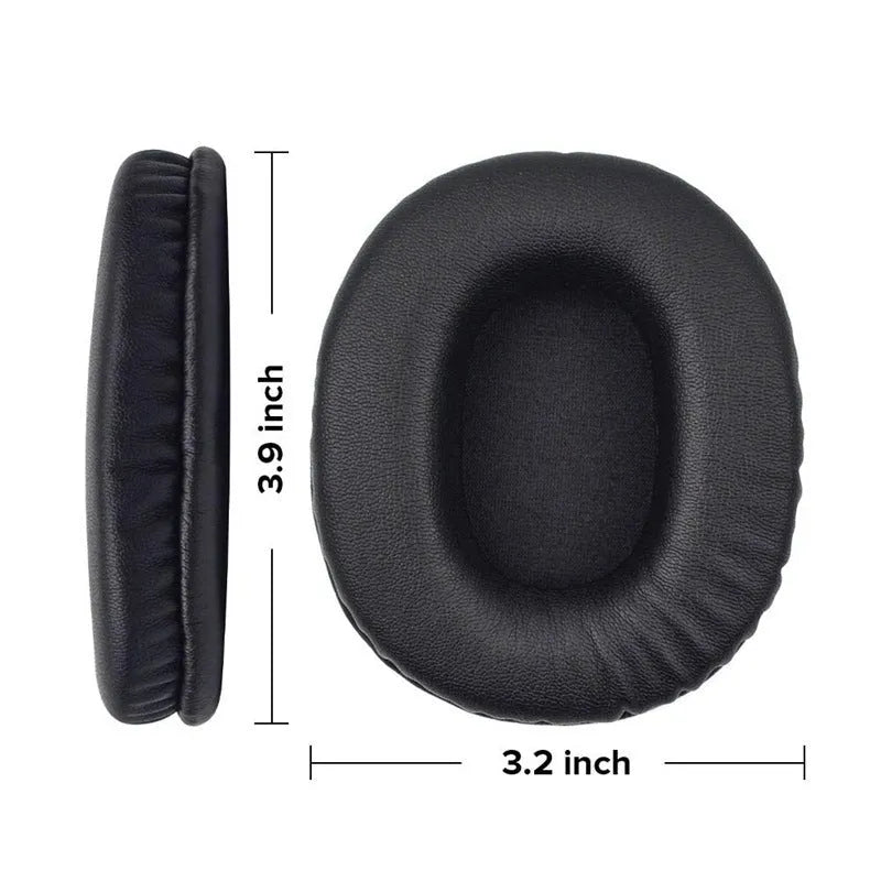 Black PU leather replacement earmuff covers for Sony MDR-1R headphones