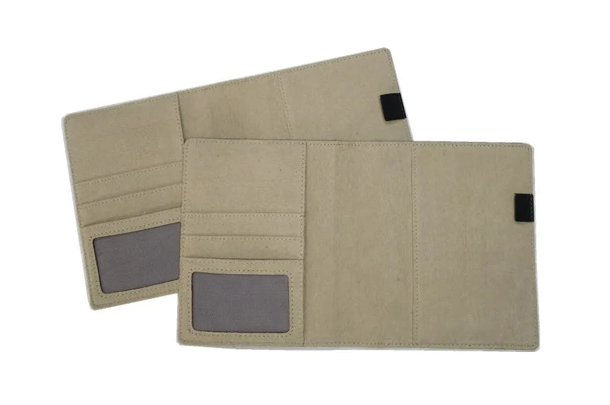 Blue imitation leather PU notebook shell for A5 refills measuring 18.5 by 15.5 centimetres