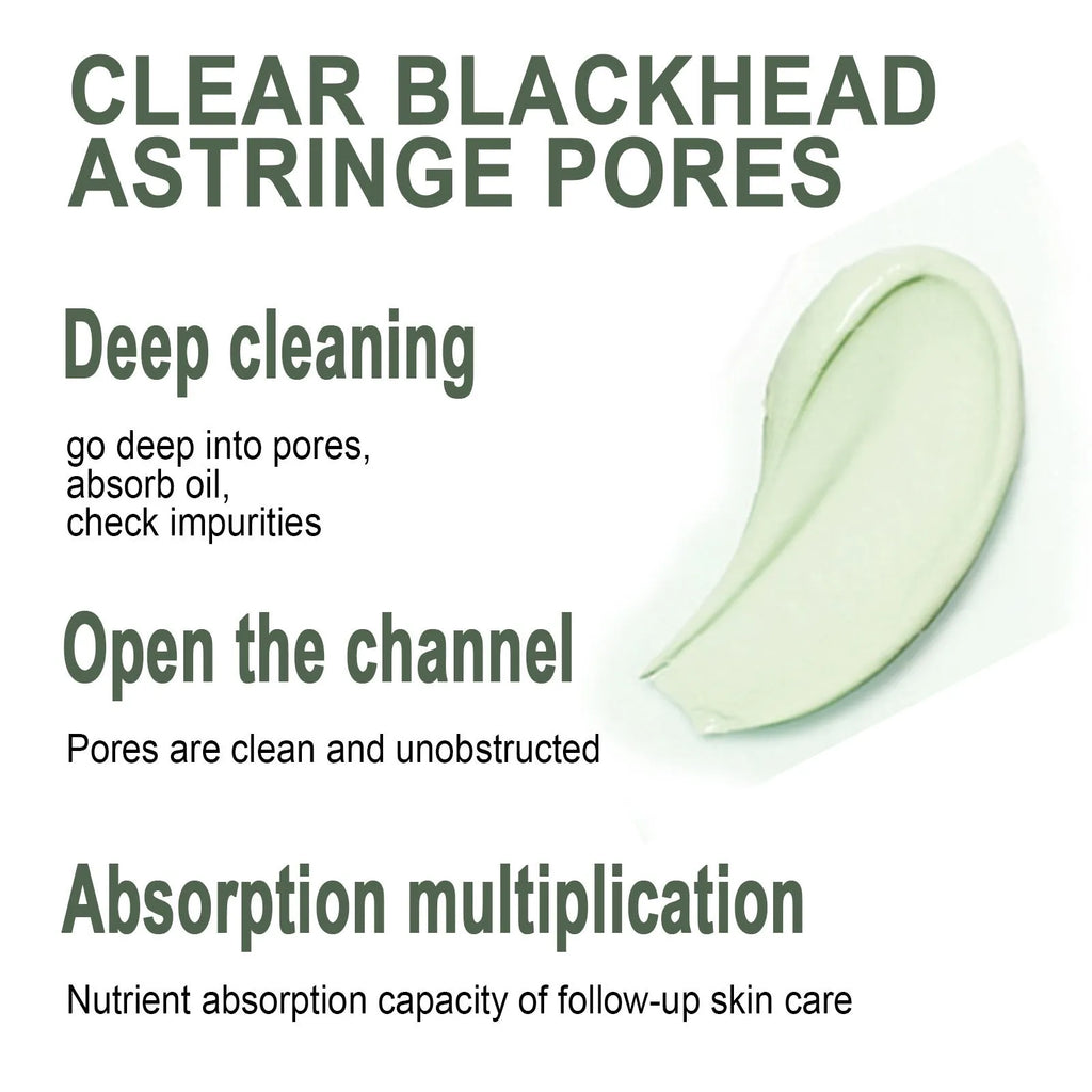 Green tea cleansing firming ice skin cleansing mask in 100ml tube on white background