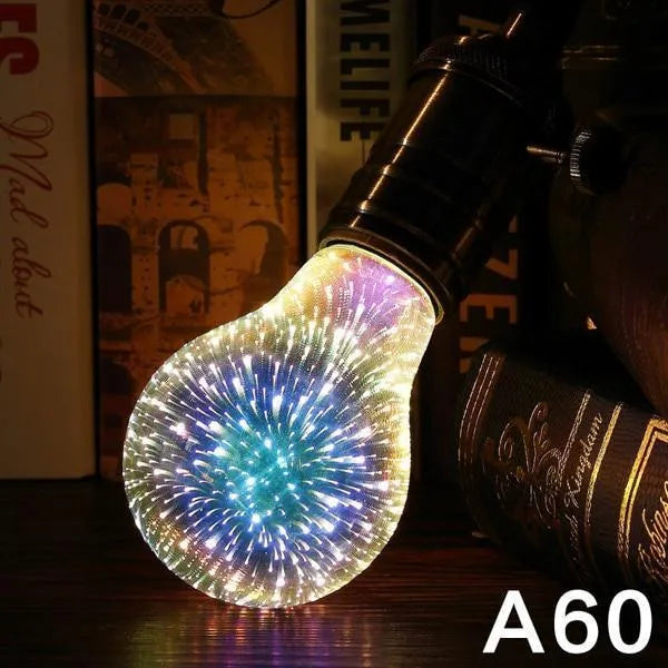 3D Firework LED decoration bulb with E27 base for holiday and novelty lighting