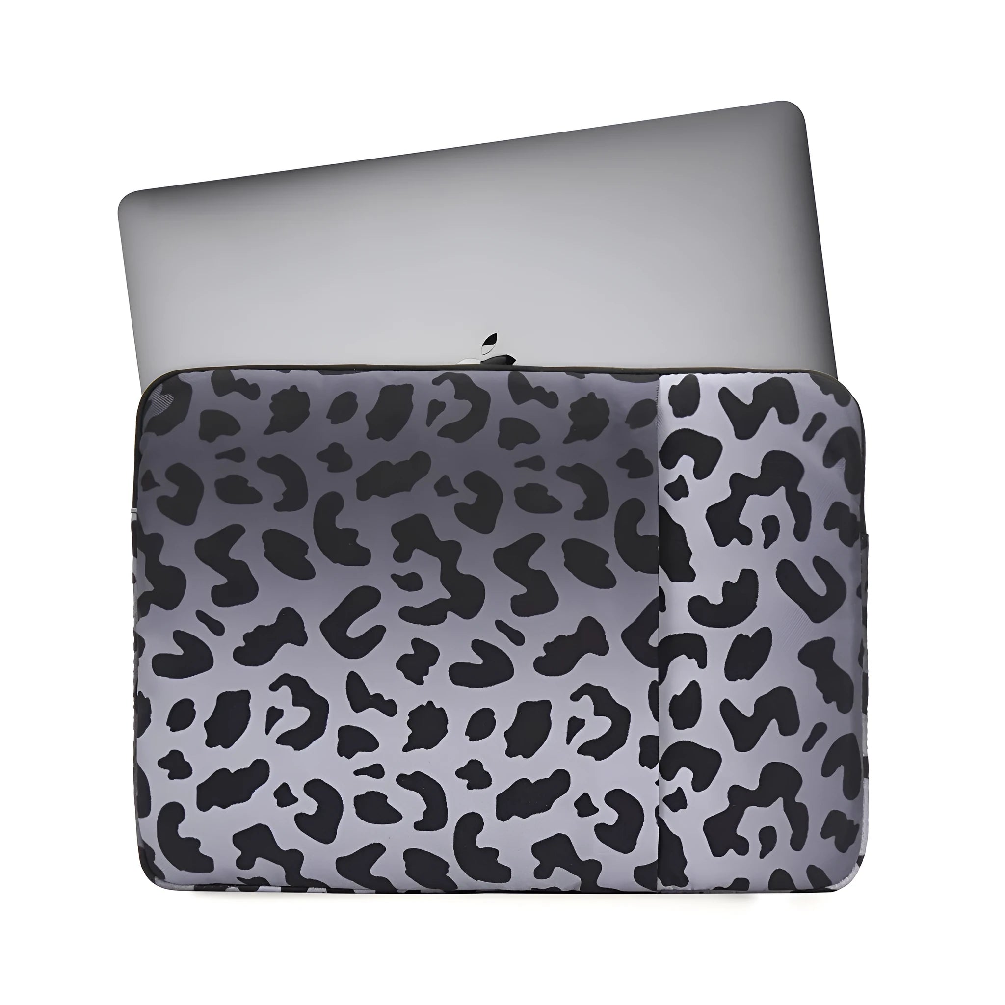 Leopard print laptop sleeve with anti-shock protection for 13-inch to 16-inch devices