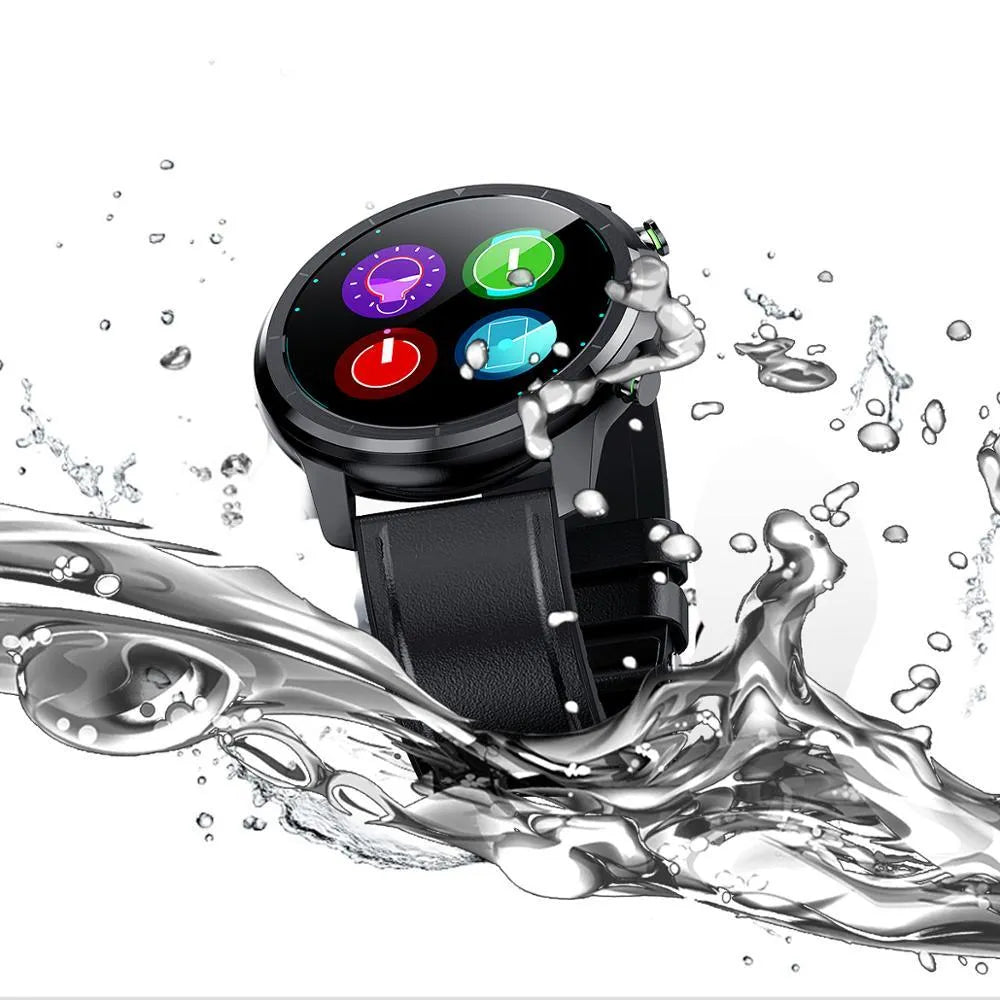 LEMFO LF26 smart bracelet with 1.3-inch screen shown in black and silver colour options.