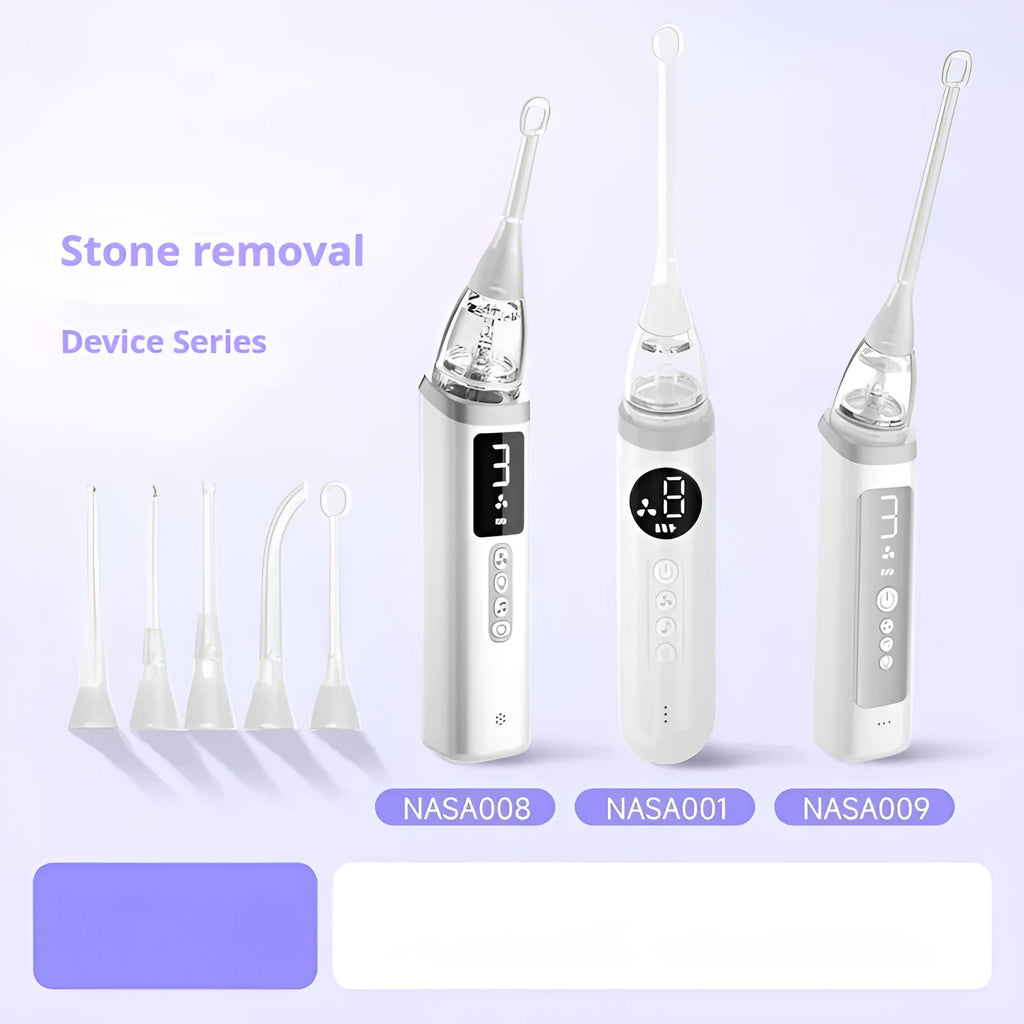 Stainless steel tonsillar extractor oral cleaning tool set for dental stone removal