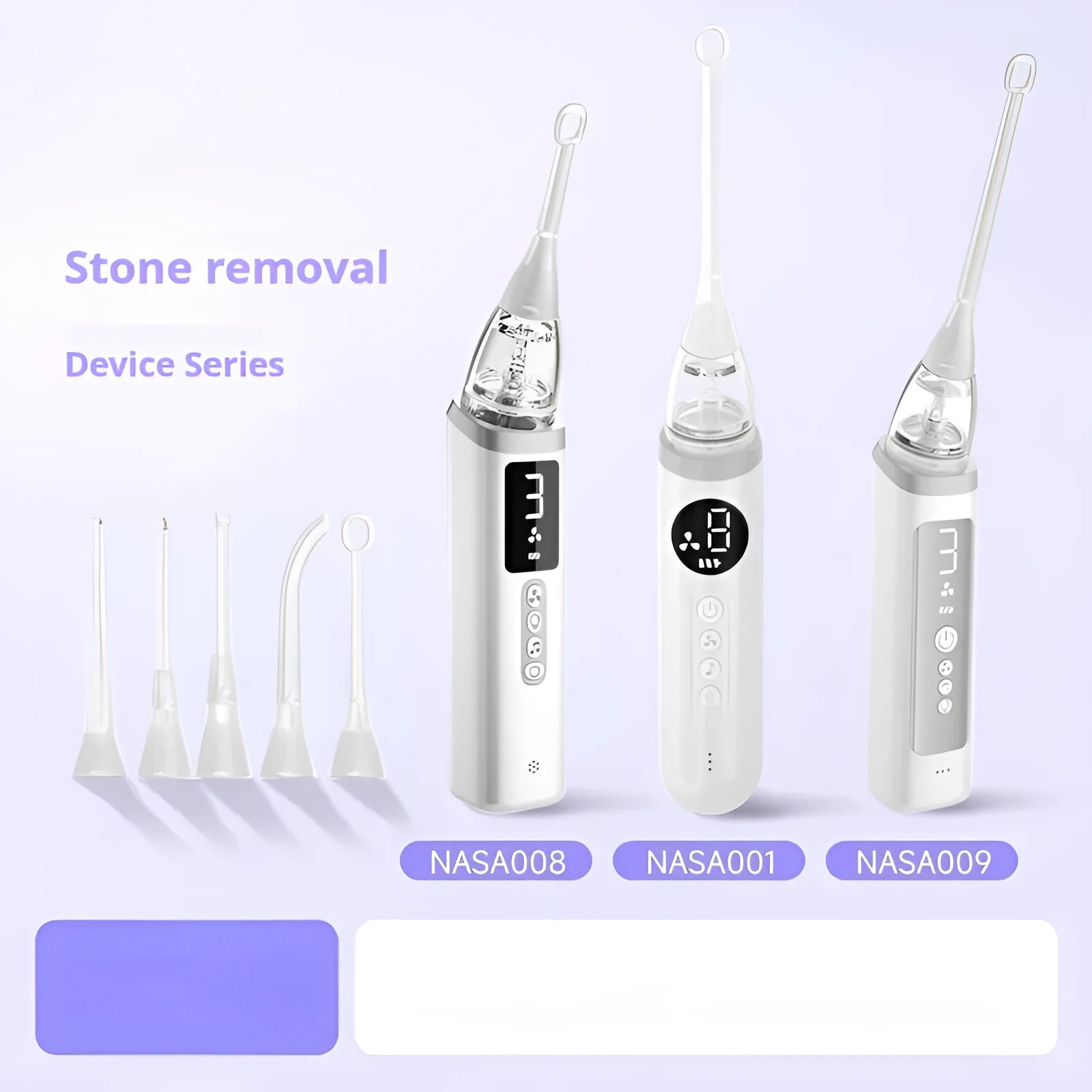 Stainless steel tonsillar extractor oral cleaning tool set for dental stone removal