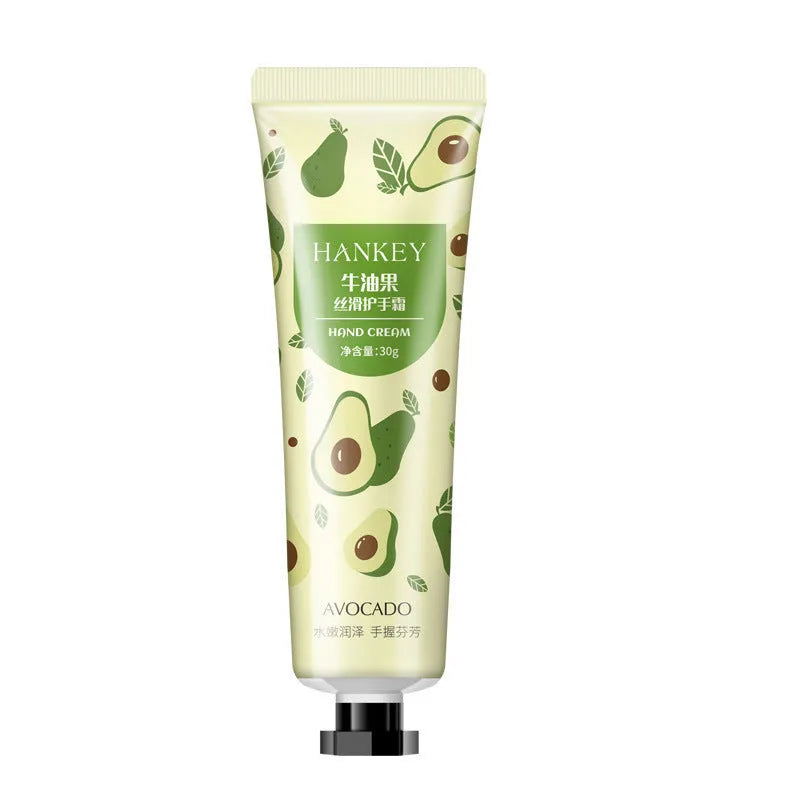 30g fruit hand cream tube in choice of 11 varieties including avocado, chamomile, mango and rose