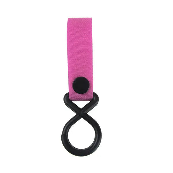 A nylon luggage Velcro hook in one of 18 available colours, shown in independent OPP packaging.