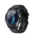 Youth2 Body Temperature Smart Bracelet in black with 1.3 inch screen on wrist.