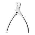 Silver professional pet nail clipper with stainless steel blades for trimming dog and cat claws.