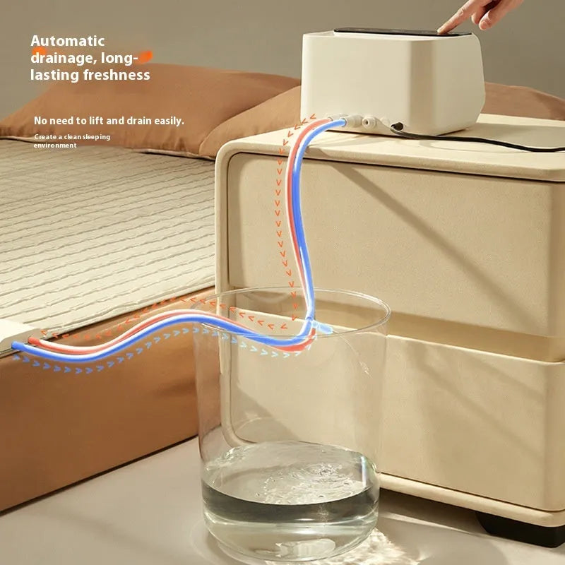 White Aideng electric water blanket with smart host controller in 1.4x2m and 1.8x2m sizes.