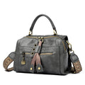 Women's soft PU crossbody bag in horizontal square shape with one-shoulder strap