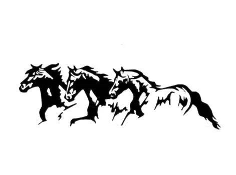 25cm by 8cm horse design car decal sticker for vehicle body decoration