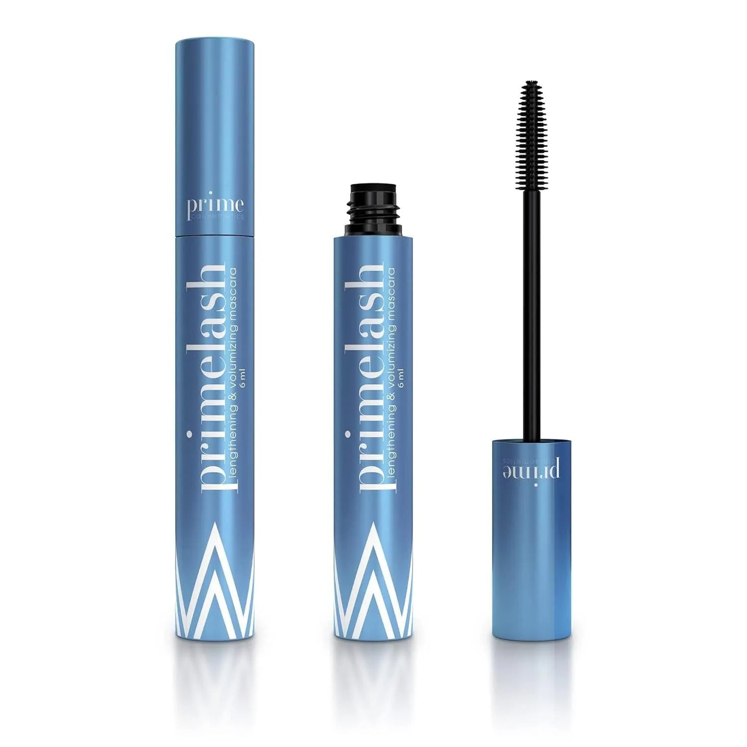 A single black eyelash brush and comb beauty tool on a white background.