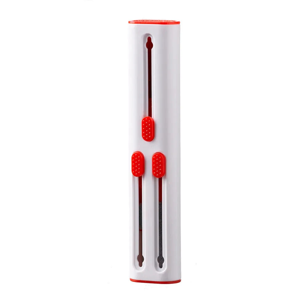 Bluetooth earbuds cleaning brush pen with soft microfibre tip and lightweight brush, 13 cm, on white background