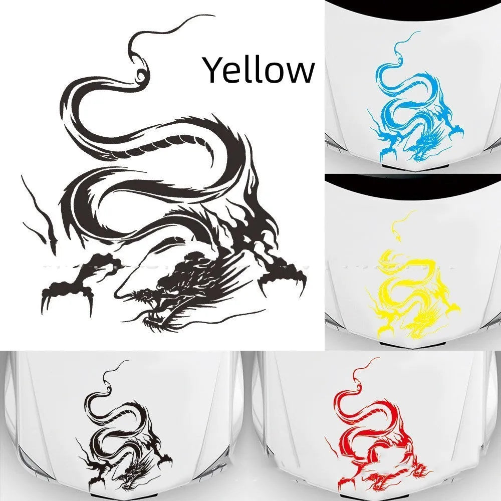 50x36 cm dragon design car body sticker for front-end vehicle modification in pet vinyl material