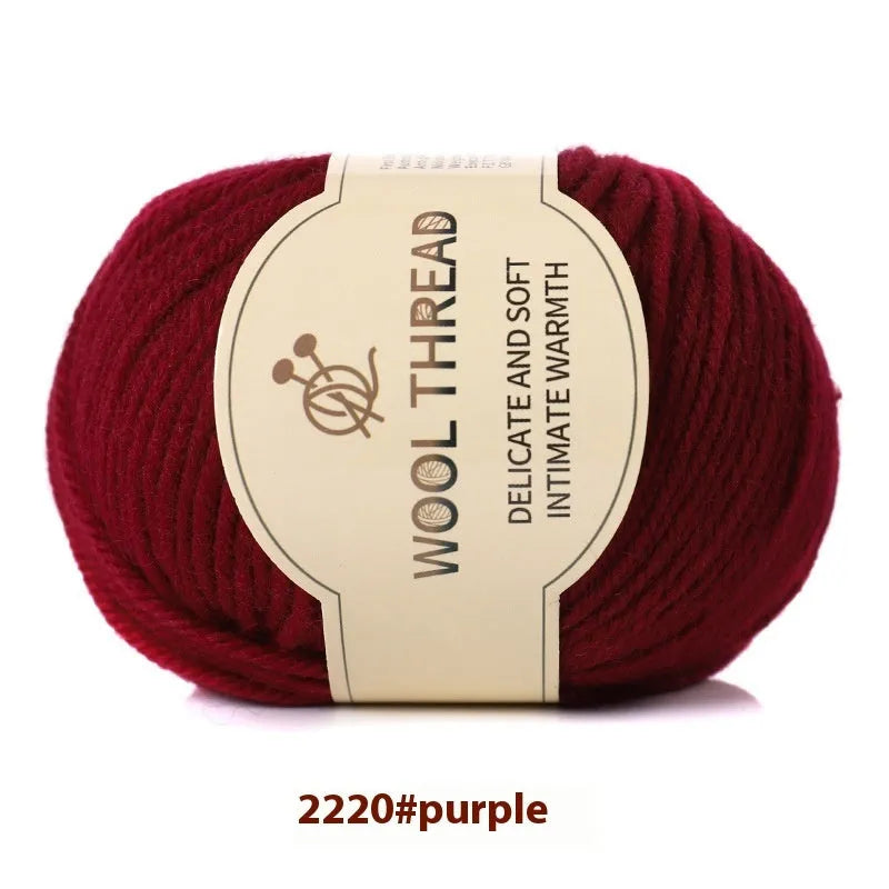 Roll of hand knitting wool yarn for baby garments in various colour options