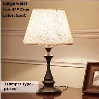 Retro alloy table lamp with dimmable LED lighting and American styling