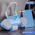 Abdominal exercise wheel with elbow support pad and automatic rebound mechanism