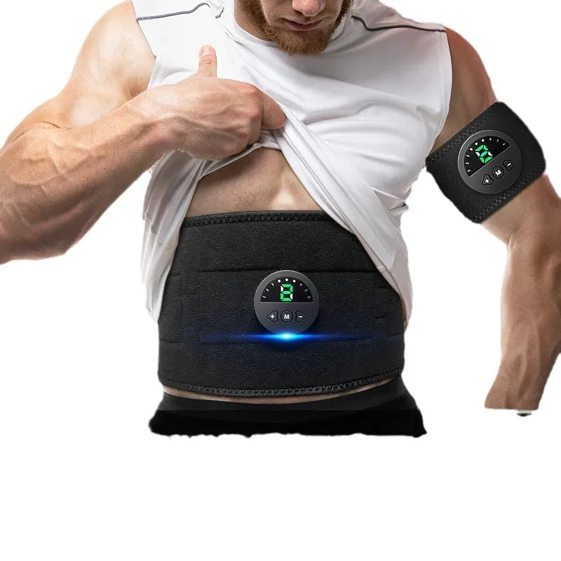 120cm fitness belt with display screen for waist and abdomen exercise focus