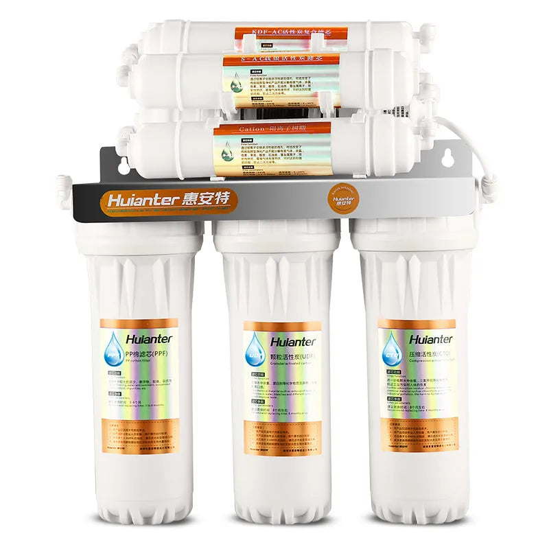 White plastic water filter cartridge for household drinking water purification systems