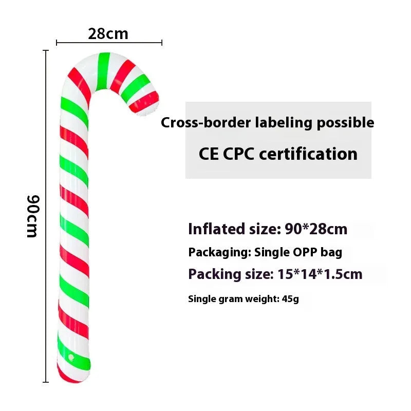 Inflatable PVC Christmas ball decoration for outdoor garden use with hand pump