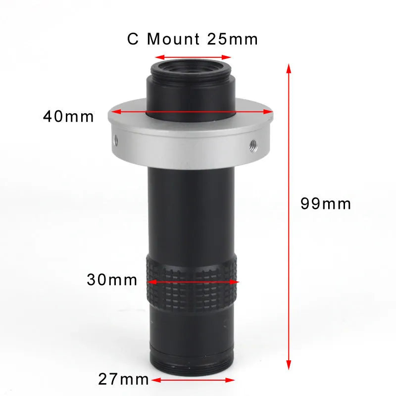 Black industrial camera monocular lens for PCB inspection with 130x magnification