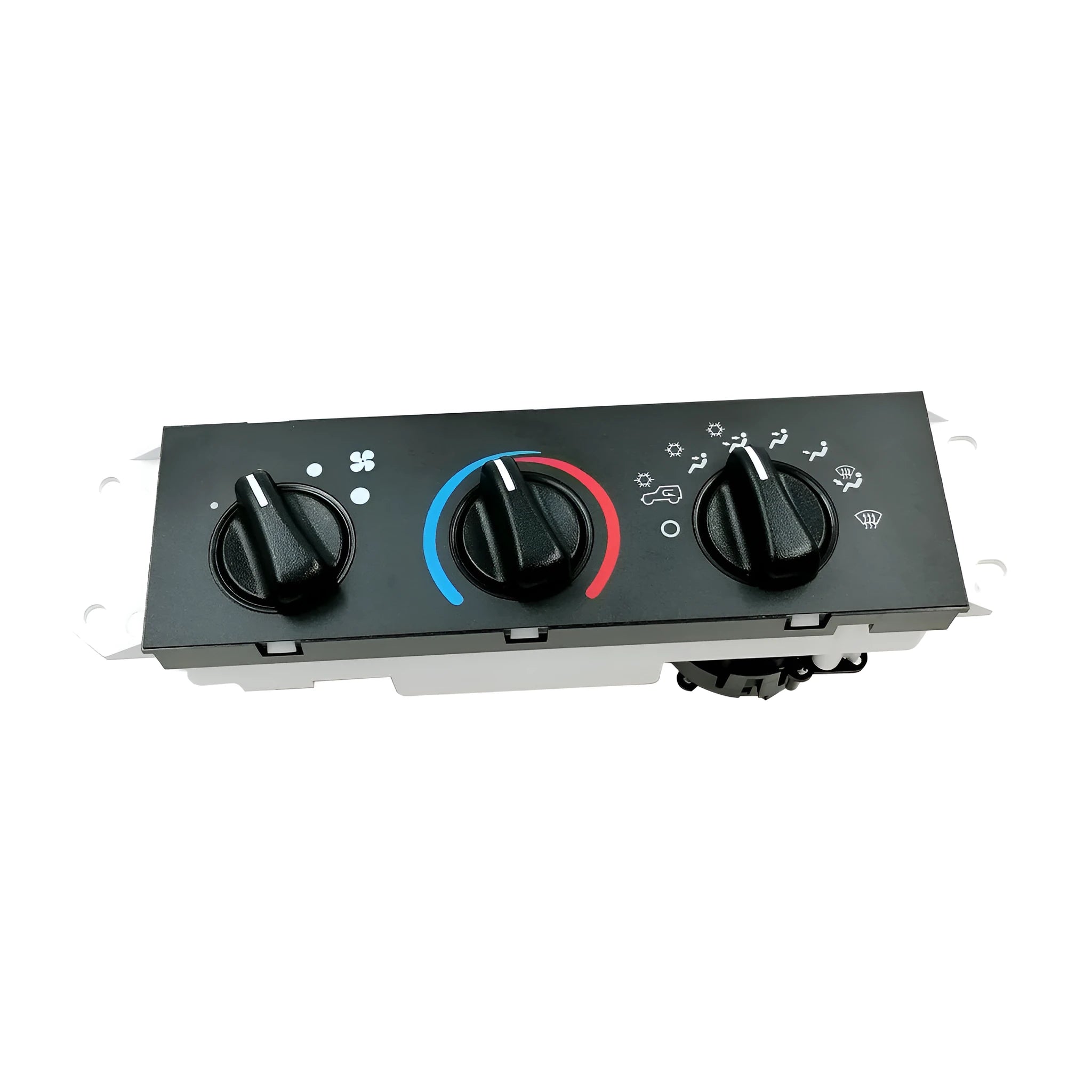 Black automotive air conditioning control panel for Jeep Wrangler 2005-2006, OE number 55056558AA.