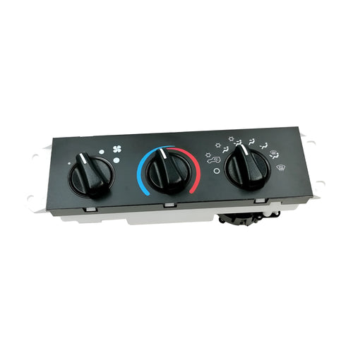 Black automotive air conditioning control panel for Jeep Wrangler 2005-2006, OE number 55056558AA.