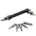 L-type double-headed socket wrench with ten steel screwdriver bits for mechanical repair