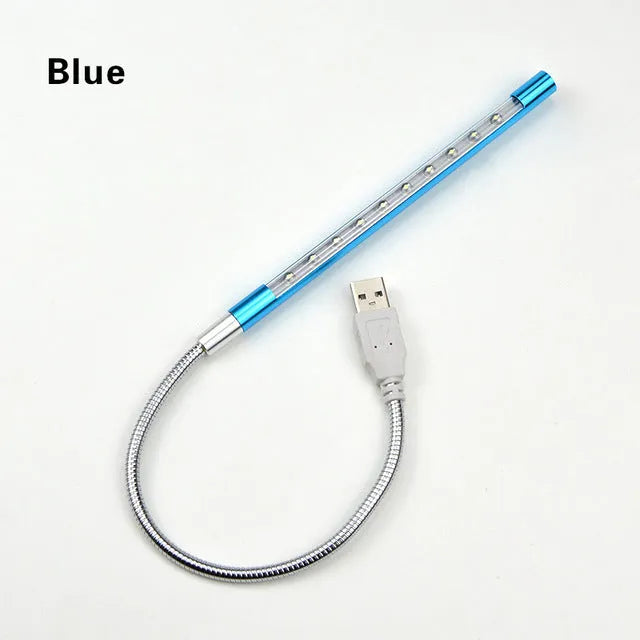 Spiral aluminium alloy USB LED night light in choice of six colours