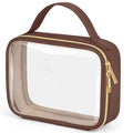 Transparent PVC wash bag with carrying chain for lipstick storage in multiple colour options