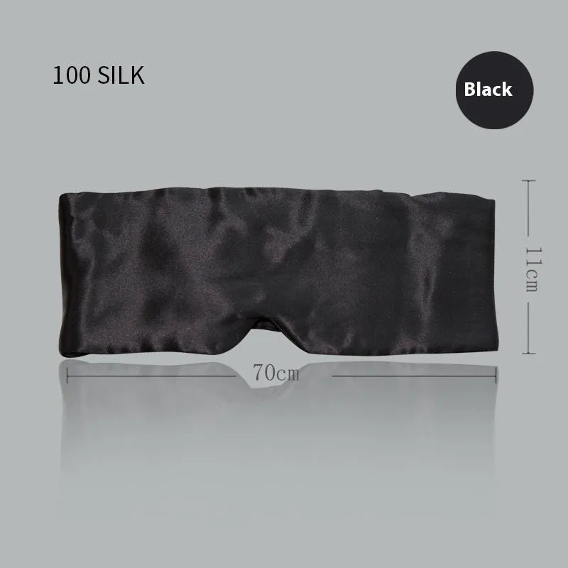 Mulberry silk sleep eye mask showing champagne gold colour option for light blocking comfort