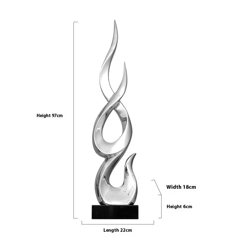 High-rise festival decoration ornament in resin and plastic with a modern simple design.