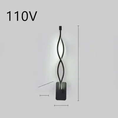 Nordic style LED wall lamp with a silicone shade mounted on a bedroom wall