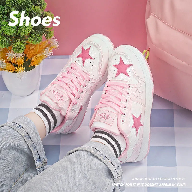 Unisex denim skateboard shoes with flat heel and round toe in black, green, or pink.