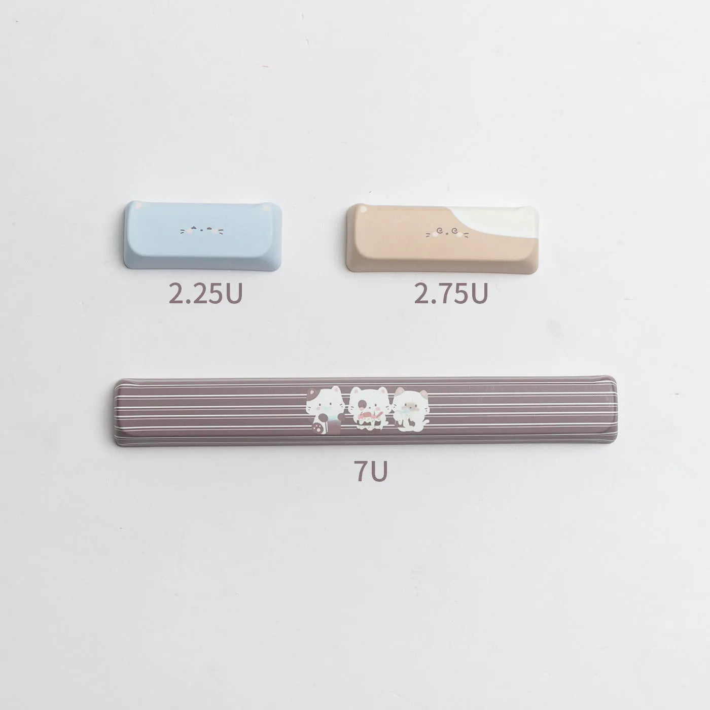 Sea salt cat design PBT keycap set for mechanical keyboards with March layout 7u supplement compatibility