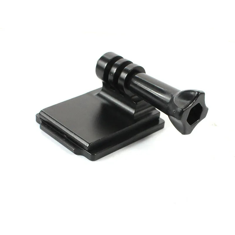 Black aluminium alloy and plastic helmet holder with quick release bracket for GoPro 3 and 4 cameras