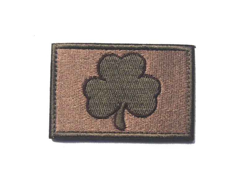 Embroidered fabric badge with hook and loop backing in various colour designs for industrial textile use