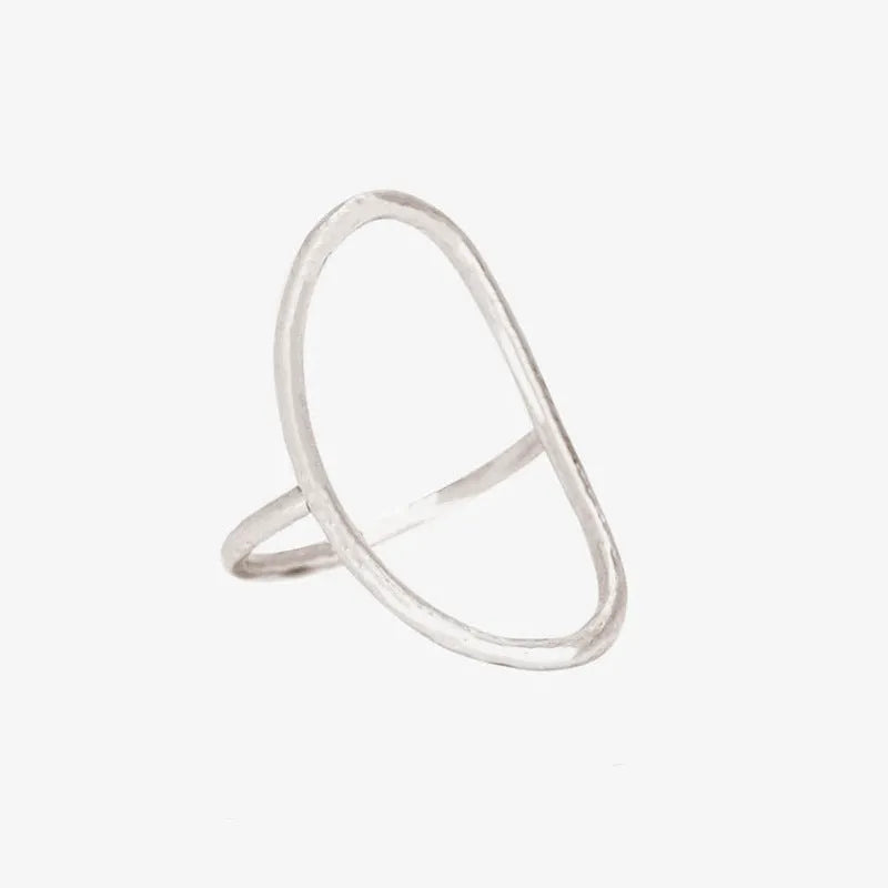 Classic minimalist copper ring with zircon inlay in rose gold colour on white background