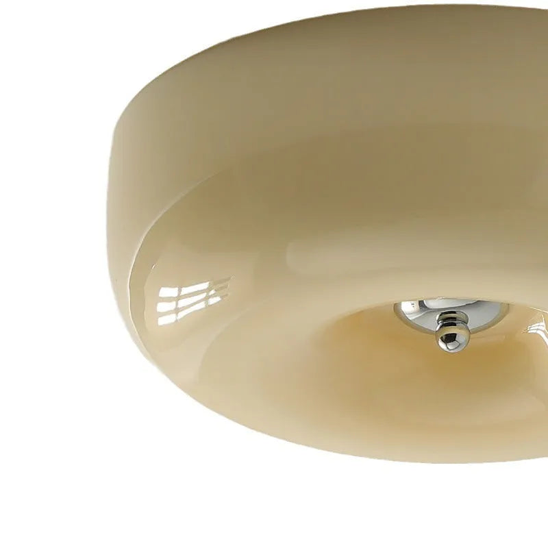 Cream-coloured American-style bedroom ceiling light with three-colour lighting options