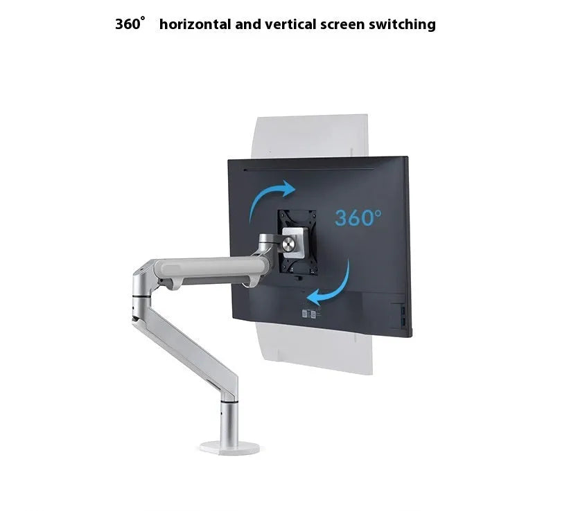 Aluminium alloy laptop air pressure arm bracket in silver and black options