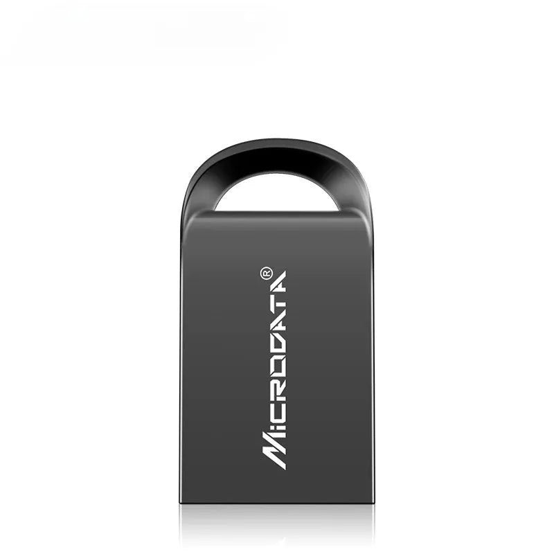 Speed car shaped metal USB flash drive pendant with chain attachment in black colour