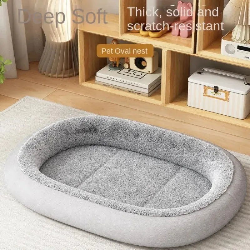 Thickened winter dog kennel for small and medium-sized dogs and cats in grey colour