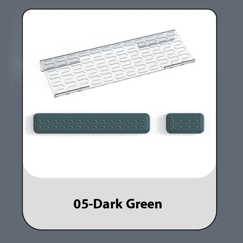 Double-sided keyboard and mouse pad with memory foam wrist rest in five colour options