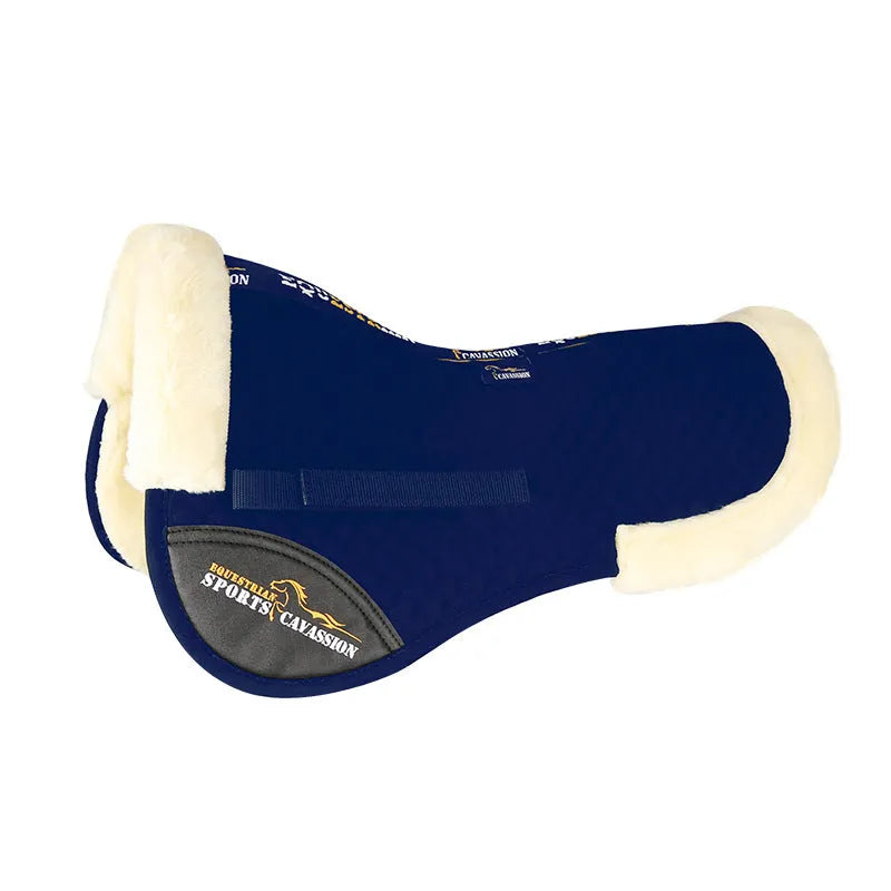 Wool riding shock absorption pad for waist protection in equestrian and cycling sports