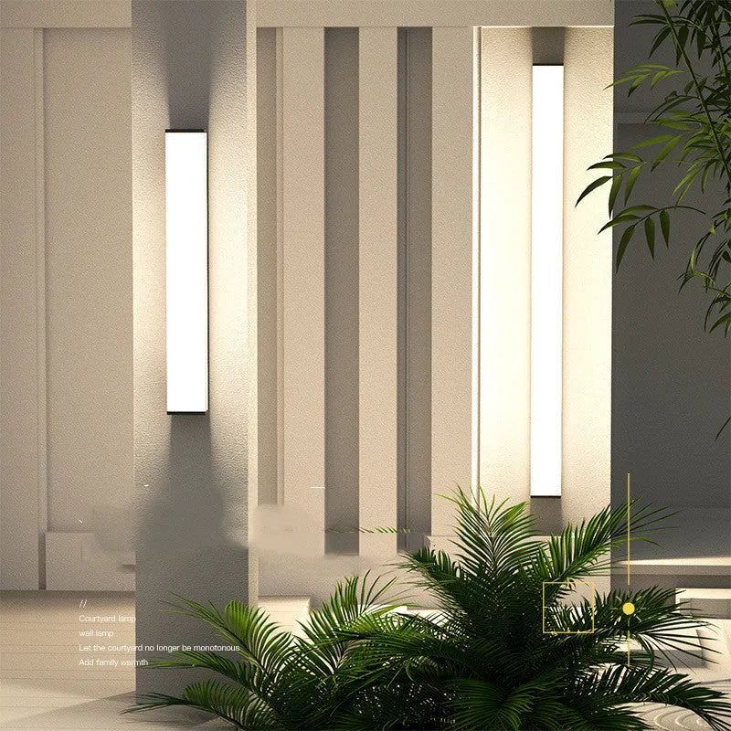 60cm stainless steel outdoor wall light with IP65 waterproof rating and LED illumination
