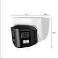 4MP dual-lens IP security camera with panoramic view and IP66 waterproof rating